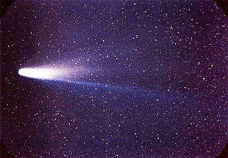 O cometa de Halley na passagem de 1986